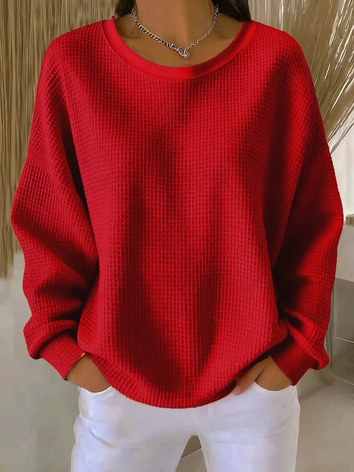 Classic knitted women’s sweater for autumn, warm and comfortable for everyday wear.