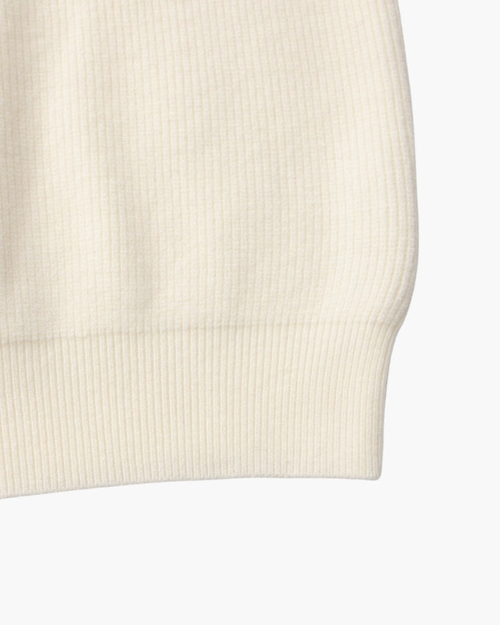 Pull en laine pour homme à col zippé, côtelé, style smart casual, automne