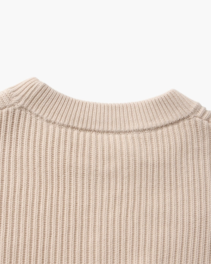 Pull homme en coton à col rond, à rayures, en maille pour l’automne