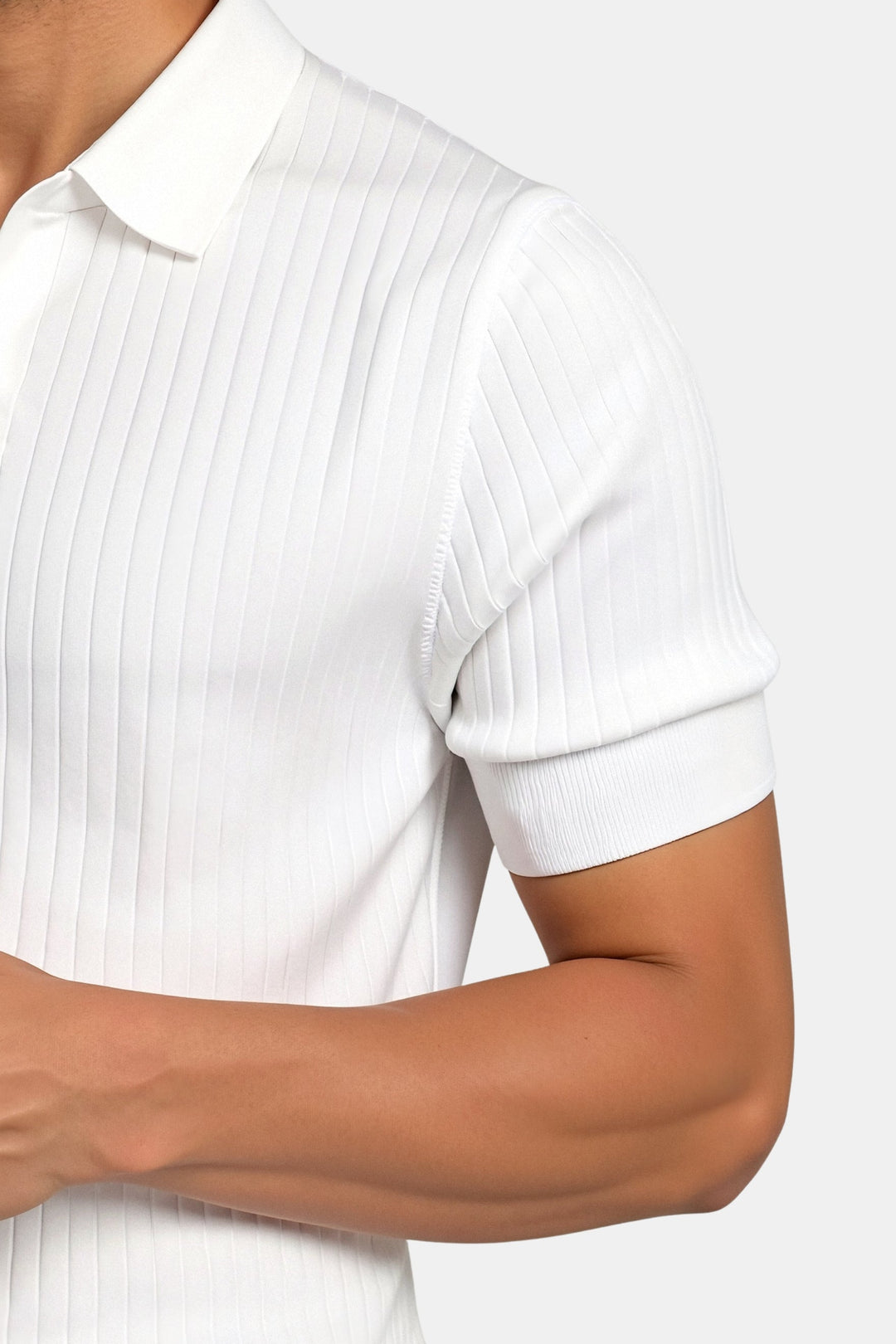 Polo côtelé à manches courtes pour hommes - Élégant et intemporel pour toutes les occasions