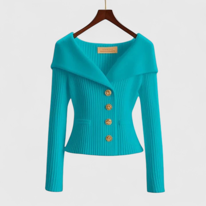 Gilet ajusté pour femme à col large pour l'automne, pour des tenues élégantes