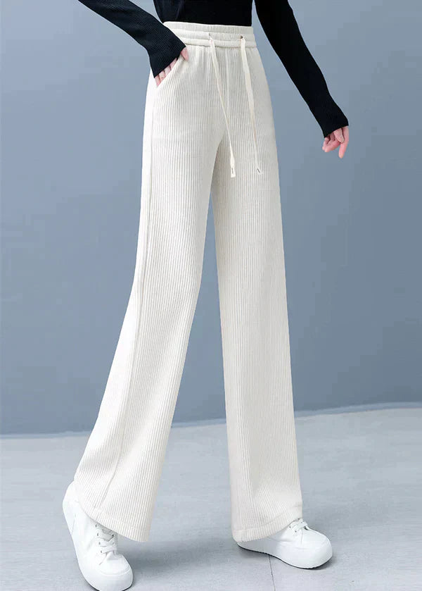 Fashionable beaded pants with a practical drawstring