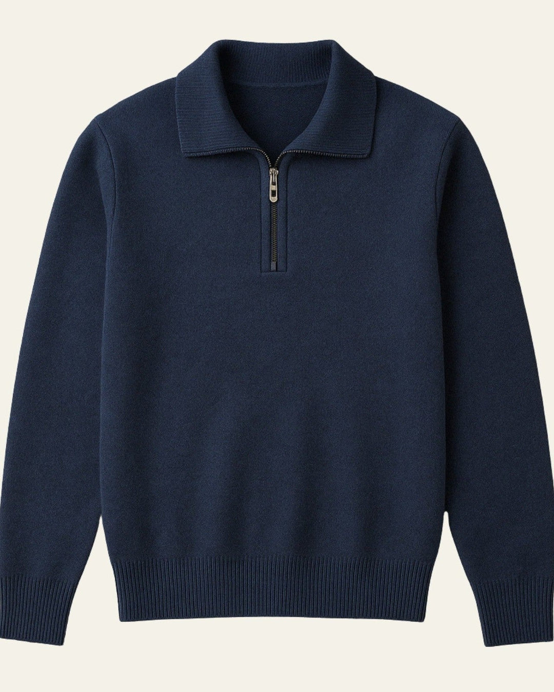 Pull homme en cachemire à fermeture éclair pour l’automne et les journées fraîches, style smart casual