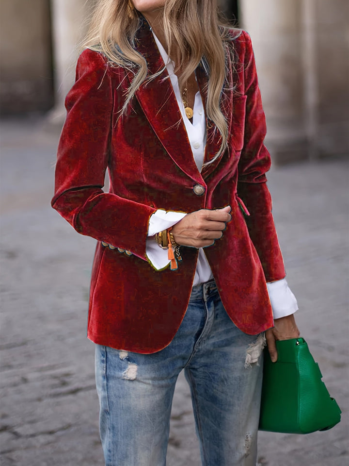 Blazer femme ajusté élégant en tissu léger pour l’été et les tenues professionnelles