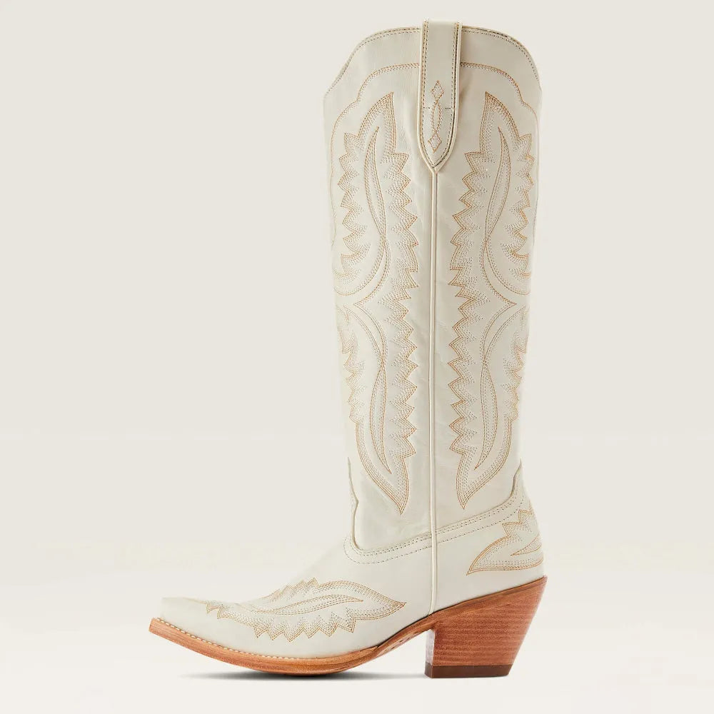 Bottes western femme en daim brodé avec talon cubain, style cowboy pour l’automne