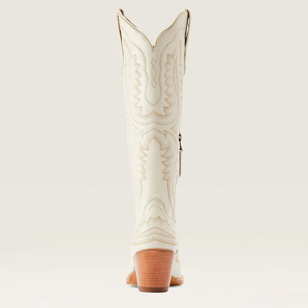 Bottes western femme en daim brodé avec talon cubain, style cowboy pour l’automne