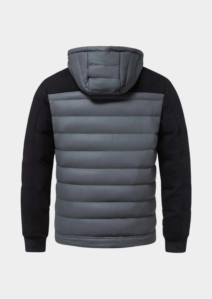 Veste hybride matelassée pour femme pour l’automne, veste de mi-saison à capuche pour les journées fraîches