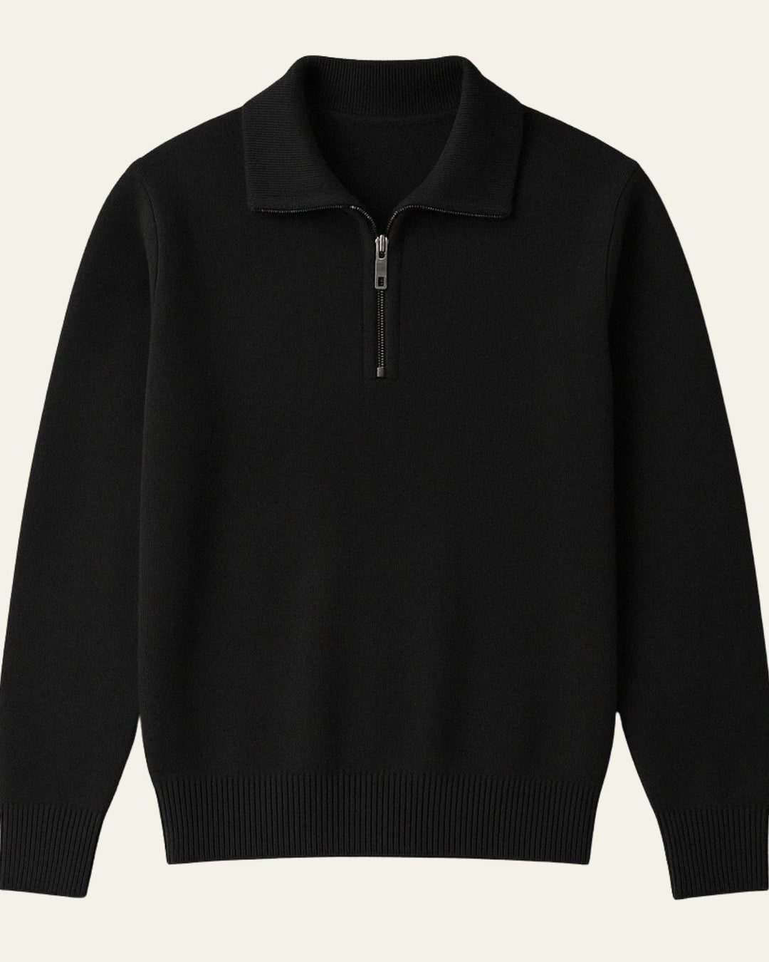 Pull homme en cachemire à fermeture éclair pour l’automne et les journées fraîches, style smart casual