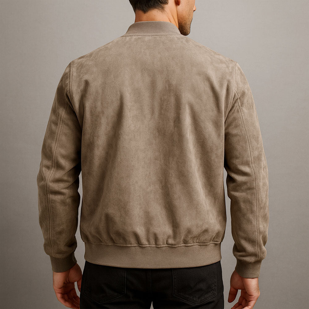 Veste en daim pour homme, élégante et urbaine, idéale pour la mi-saison et l’automne