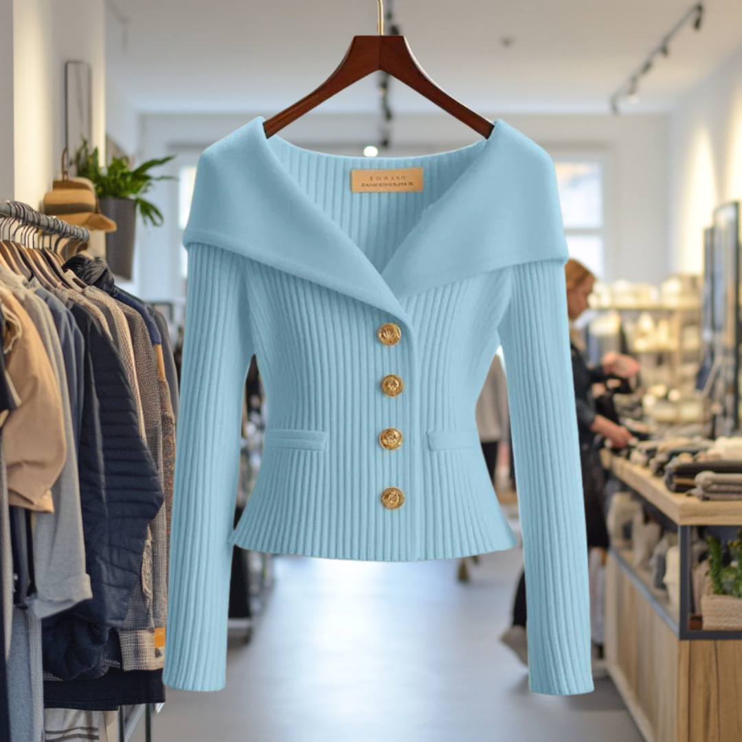 Veste femme en maille de laine, élégante et courte, pour l’automne