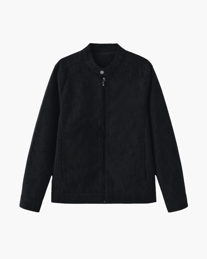 Women's suede leather jacket for autumn, a mid-season jacket for everyday outfits