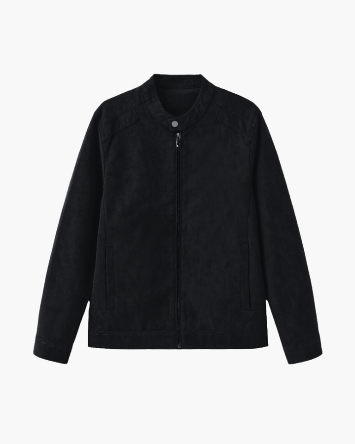 Women's suede leather jacket for autumn, a mid-season jacket for everyday outfits
