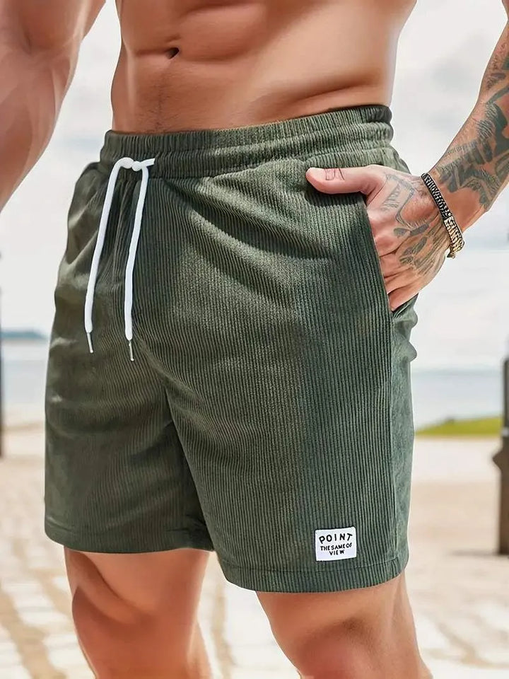 Bermudas pour hommes décontractées - tissu léger et respirant avec une taille élastique confortable et un cordon de serrage.