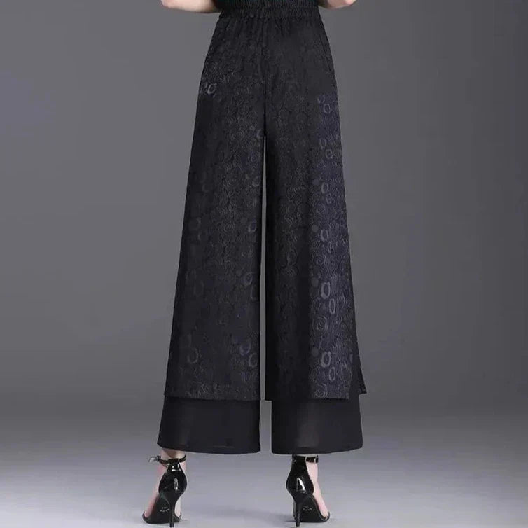 Agatha - Very trendy double-layer wide pants for a stylish look