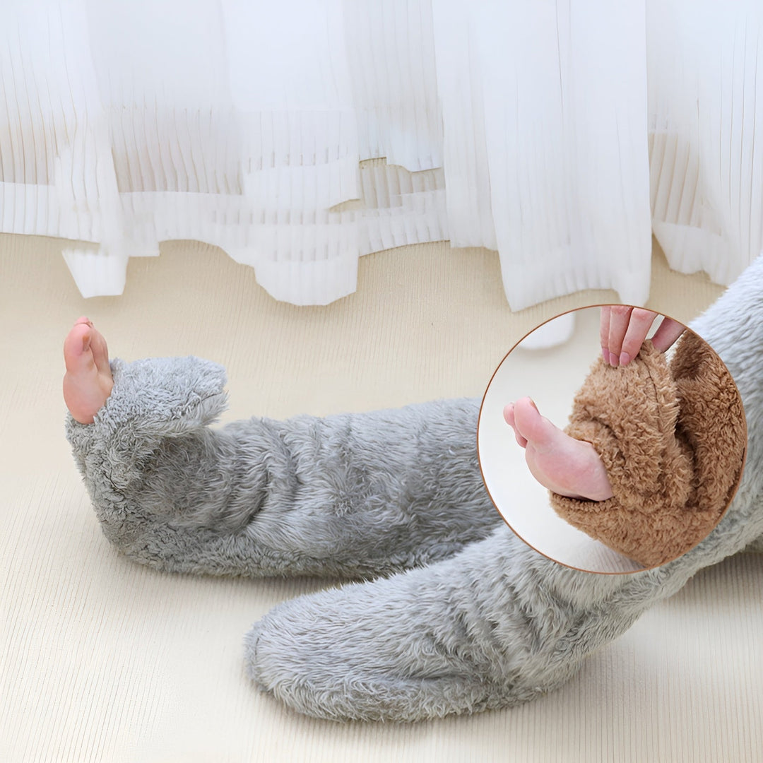 Chaussettes Fuzzy Haute de Genou Chaleureuses pour un Confort et un Style Supplémentaires