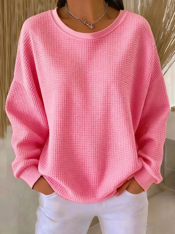 Classic knitted women’s sweater for autumn, warm and comfortable for everyday wear.