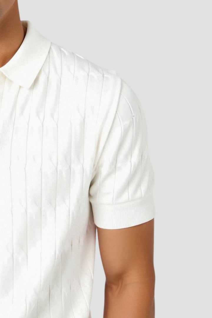 Elegant men's white polo shirt - Timeless style and comfort