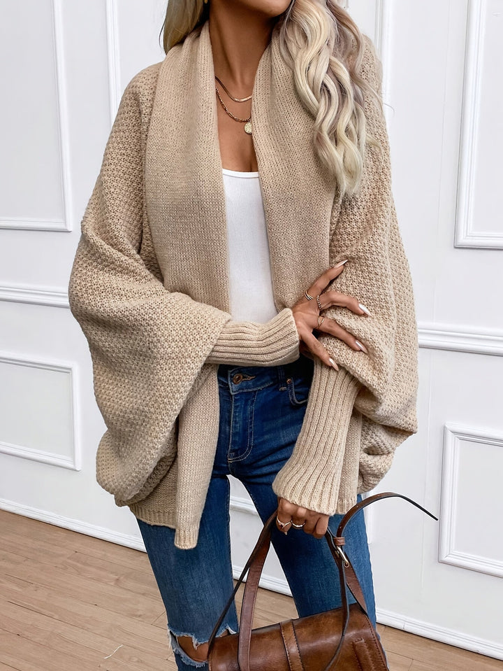 Long-sleeved long cashmere cardigan for women – perfect for winter