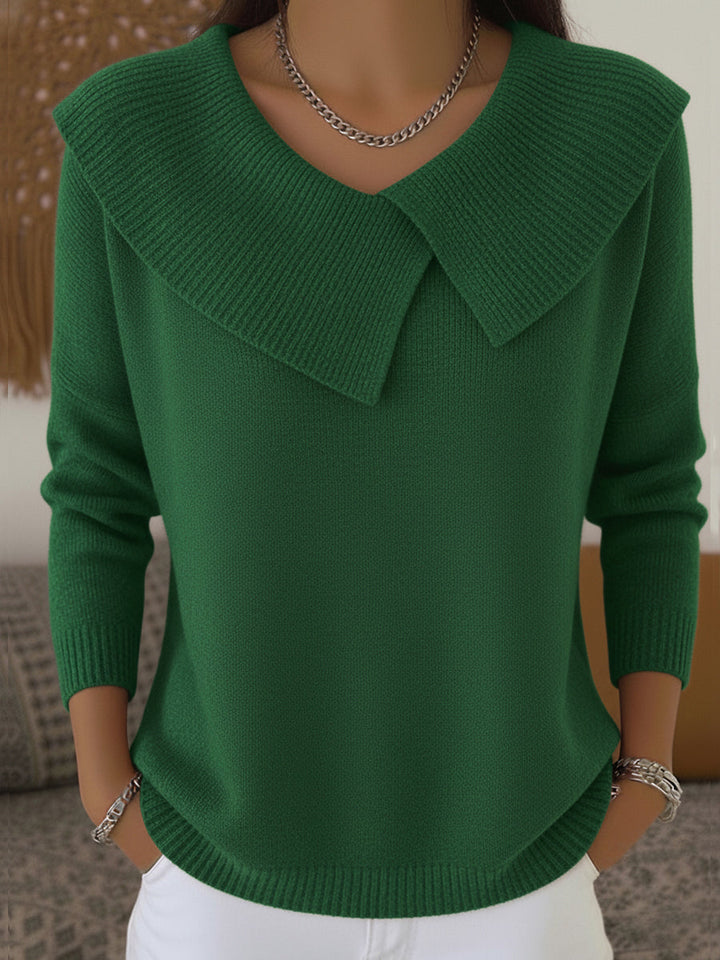 Pull femme en maille à col rond pour l'automne, pour des tenues quotidiennes
