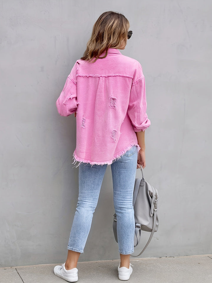 Women’s denim vest for autumn, casual and chic, sleeveless jacket