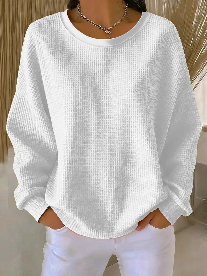 Pull femme oversize en maille pour l'automne, coupe ample pour les jours plus frais