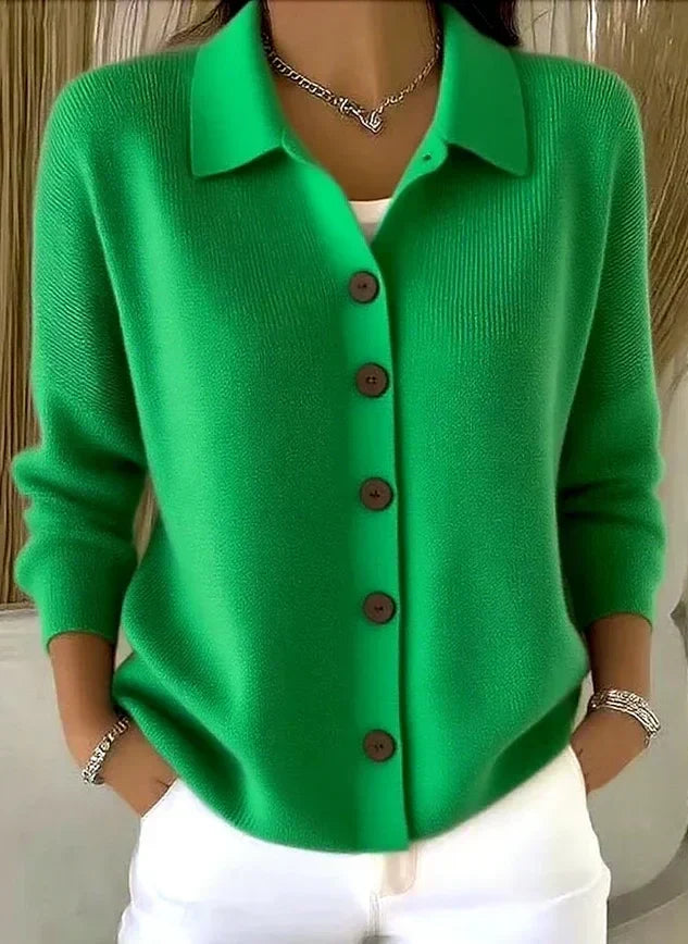 Women's button-front knit cardigan, fall sweater