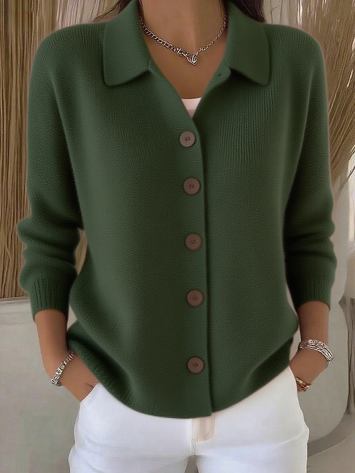 Women's button-front knit cardigan, fall sweater