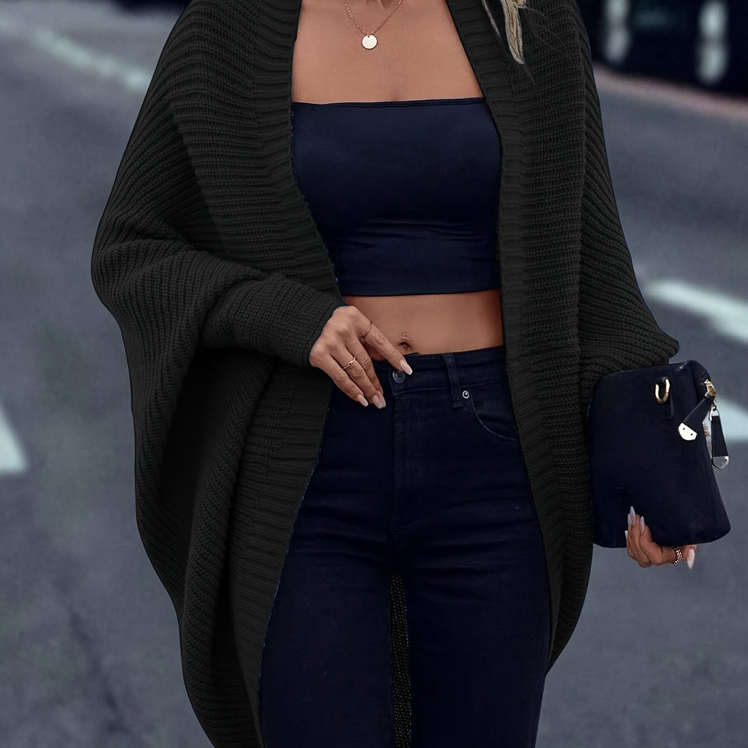 Women's oversized knitted vest for autumn, made from soft everyday knitwear