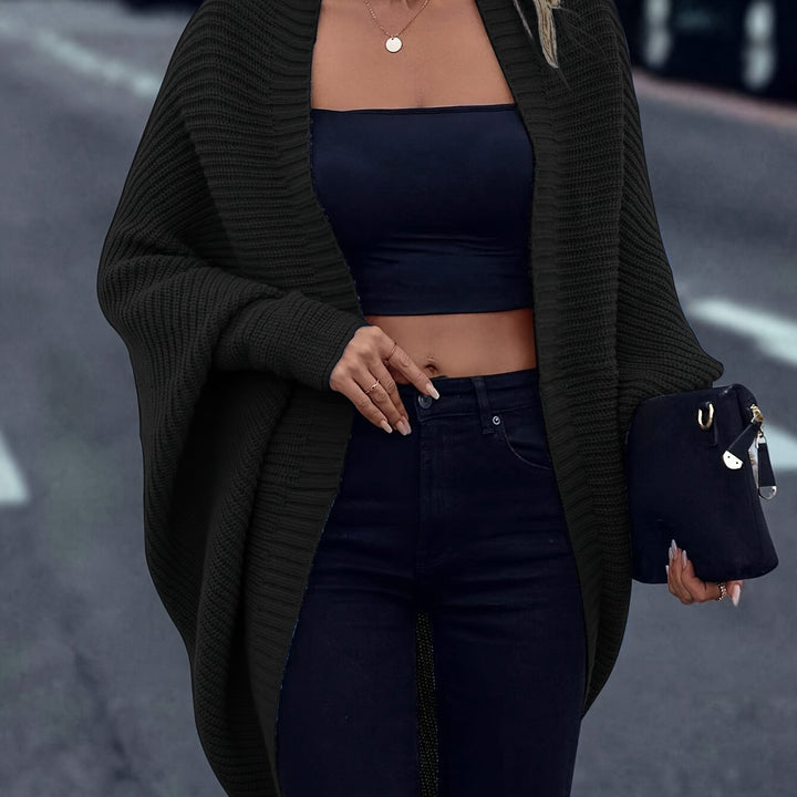 Women's oversized knitted vest for autumn, made from soft everyday knitwear