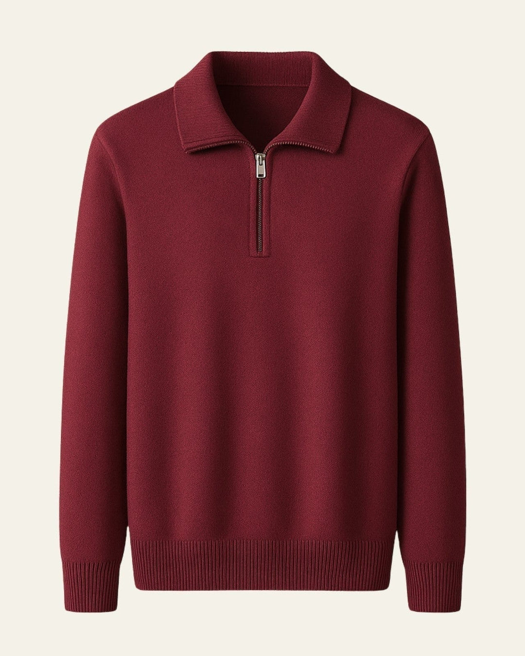 Pull homme en cachemire à fermeture éclair pour l’automne et les journées fraîches, style smart casual