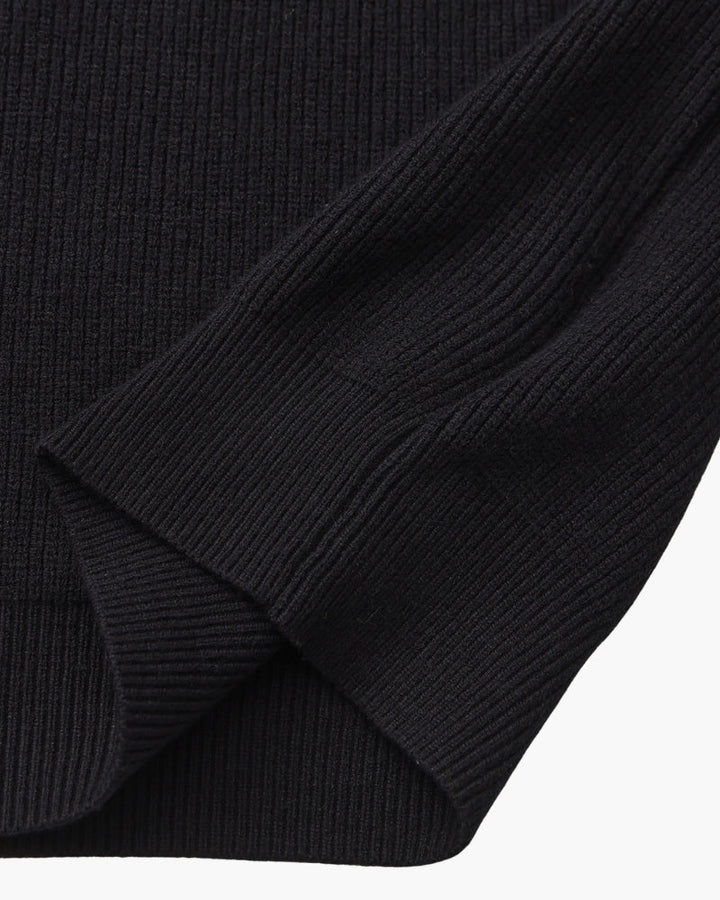 Pull en laine pour homme à col zippé, côtelé, style smart casual, automne