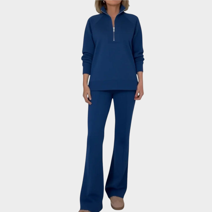 Ensemble de survêtement en maille pour femme, deux pièces, automne