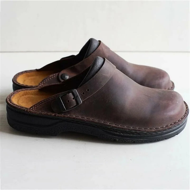 Pantoufles orthopédiques en cuir Robin de luxe pour un confort ultime