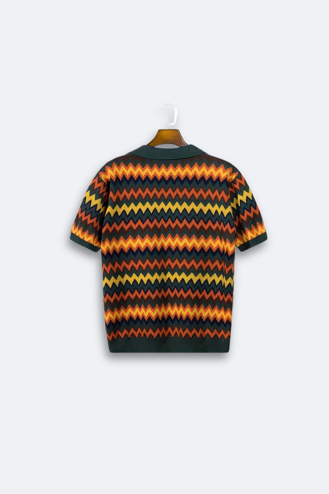 Pull rétro stylé avec motif zigzag tendance