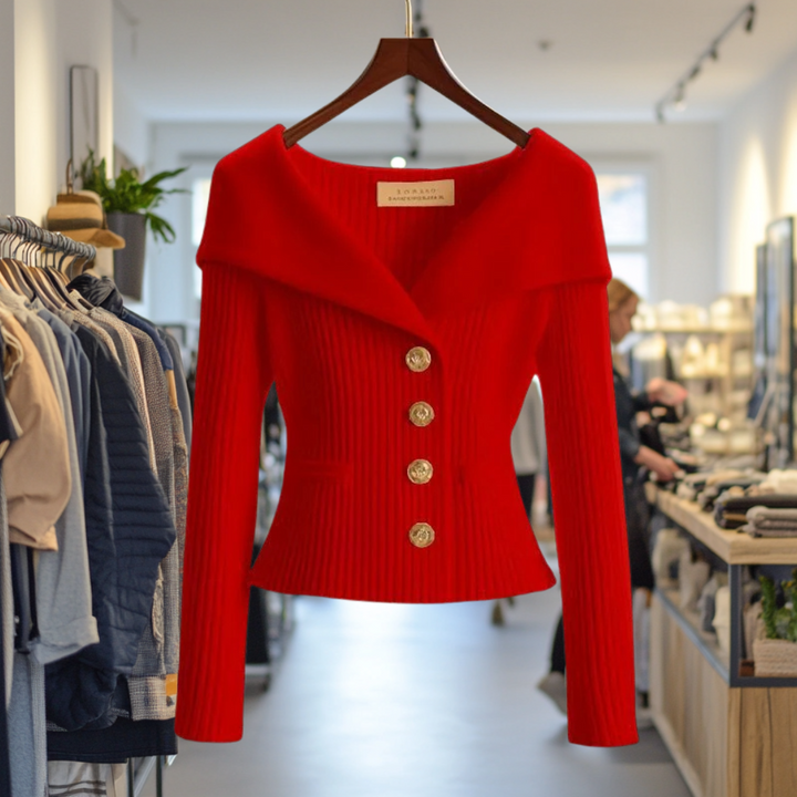 Veste femme en maille de laine, élégante et courte, pour l’automne