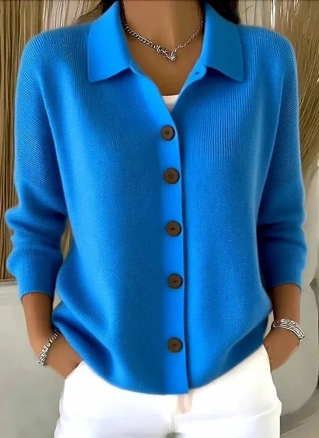 Women's button-front knit cardigan, fall sweater