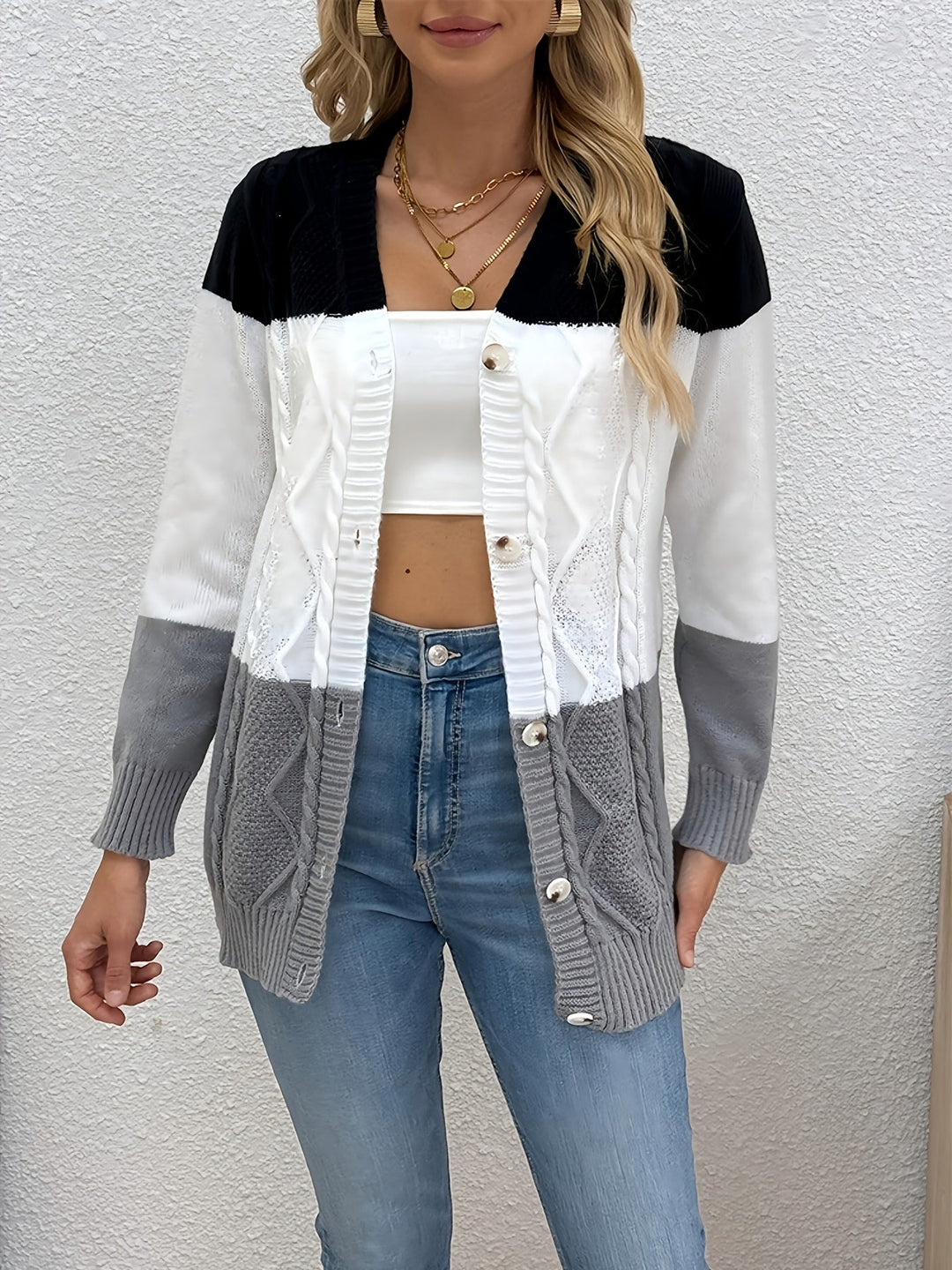 Gilet patchwork pour femme pour l'automne et l'hiver, élégant gilet matelassé