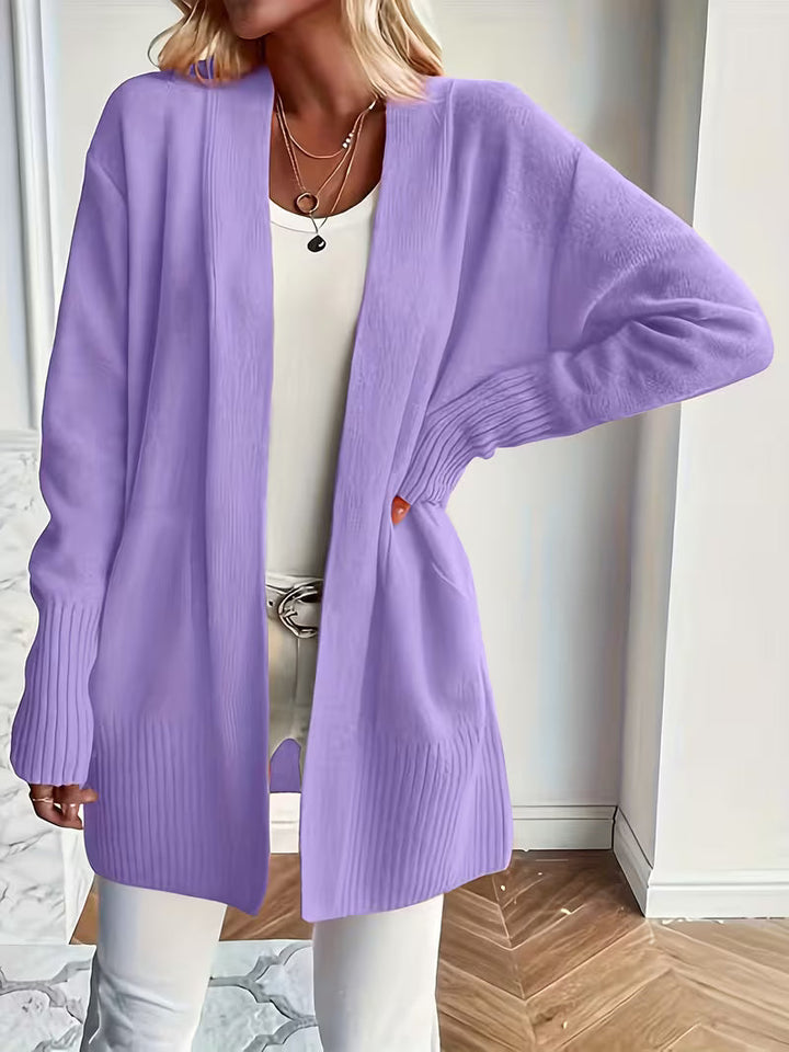 Gilet long pour femme, élégant pour l'automne, couche légère pour des tenues quotidiennes