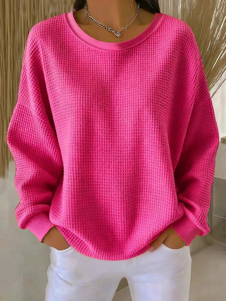Classic knitted women’s sweater for autumn, warm and comfortable for everyday wear.