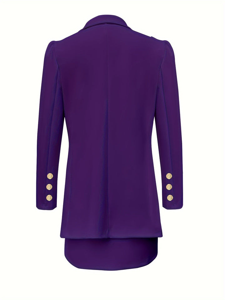 Kaelis | Chic Blazer Set for Women with Elegant Blazer, Long Sleeves, and Matching Mini Skirt for a Refined Look