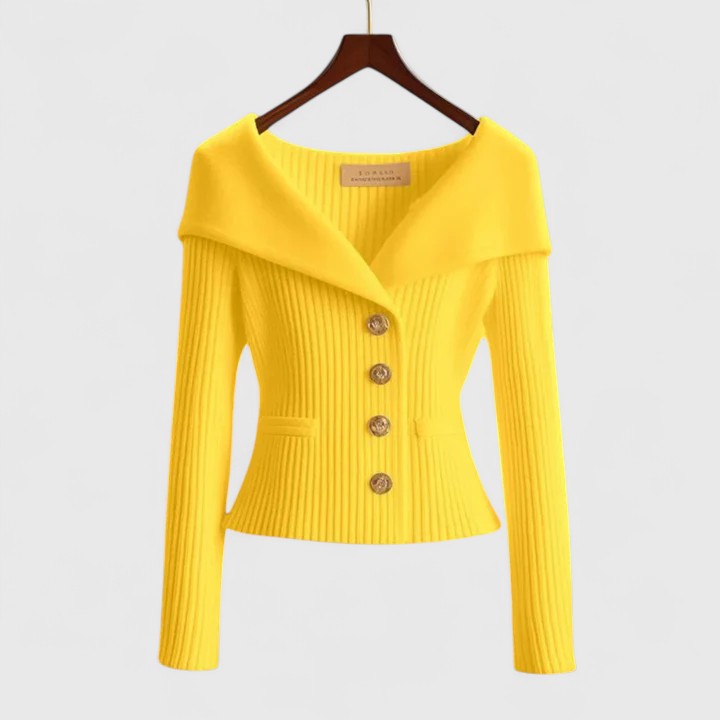 Gilet ajusté pour femme à col large pour l'automne, pour des tenues élégantes