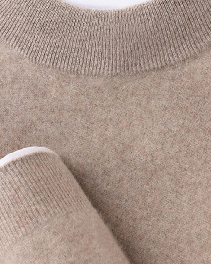 Pull tricoté ajusté en laine pour homme, col roulé, élégant pour l’automne