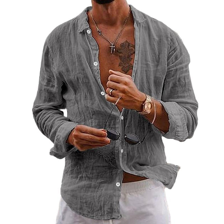 Elegant and Breathable Cactus Linen Shirt for Men for a Fresh and Comfortable Look