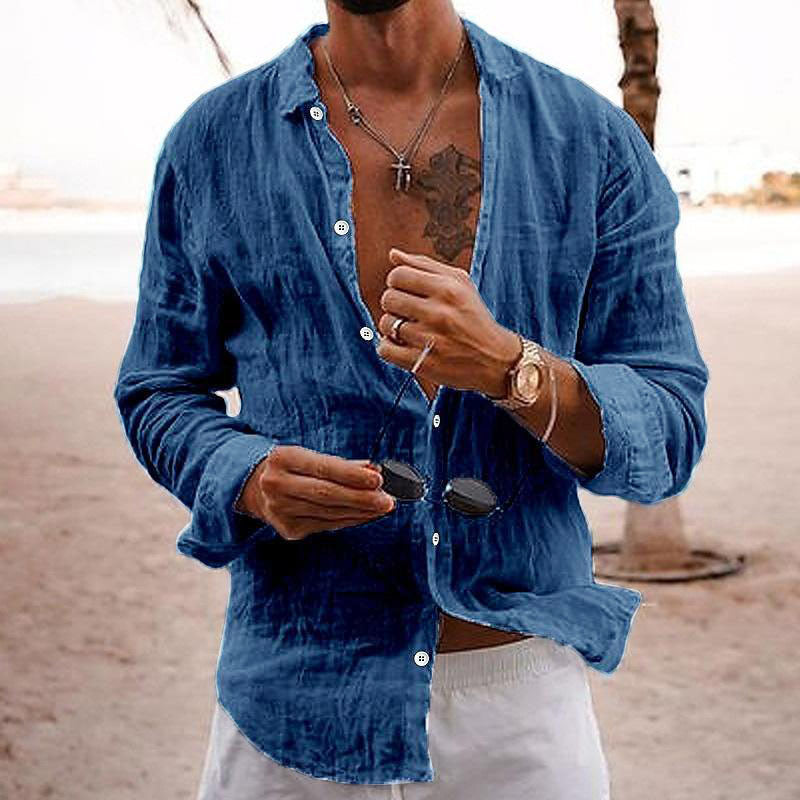 Elegant and Breathable Cactus Linen Shirt for Men for a Fresh and Comfortable Look