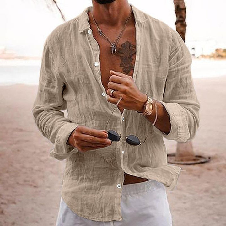 Elegant and Breathable Cactus Linen Shirt for Men for a Fresh and Comfortable Look