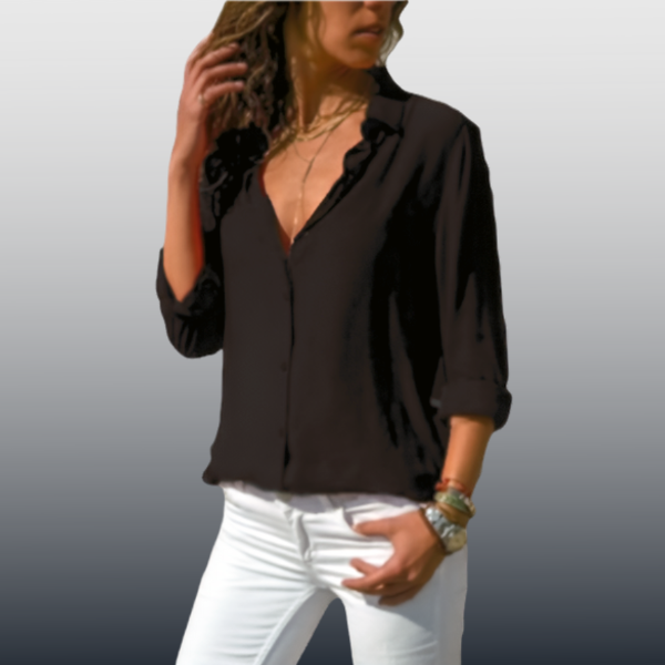 Cyra - Classic Elegant Button-Up Blouse for Women for a Timeless Look.
