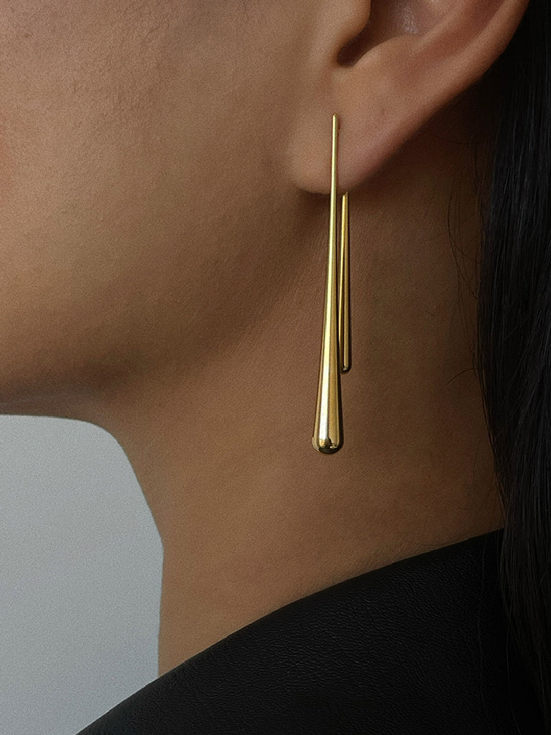 Boucles d’oreilles pendantes pour femme en forme de goutte, en acier chirurgical, automnales