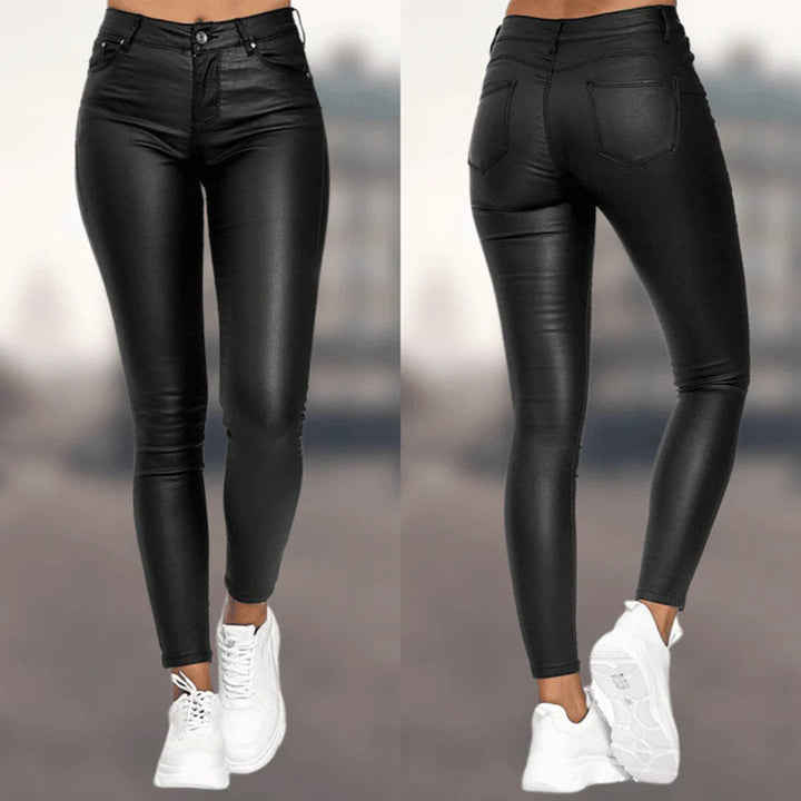 Pantalon femme élégant à taille élastique, coupe intemporelle pour l’été