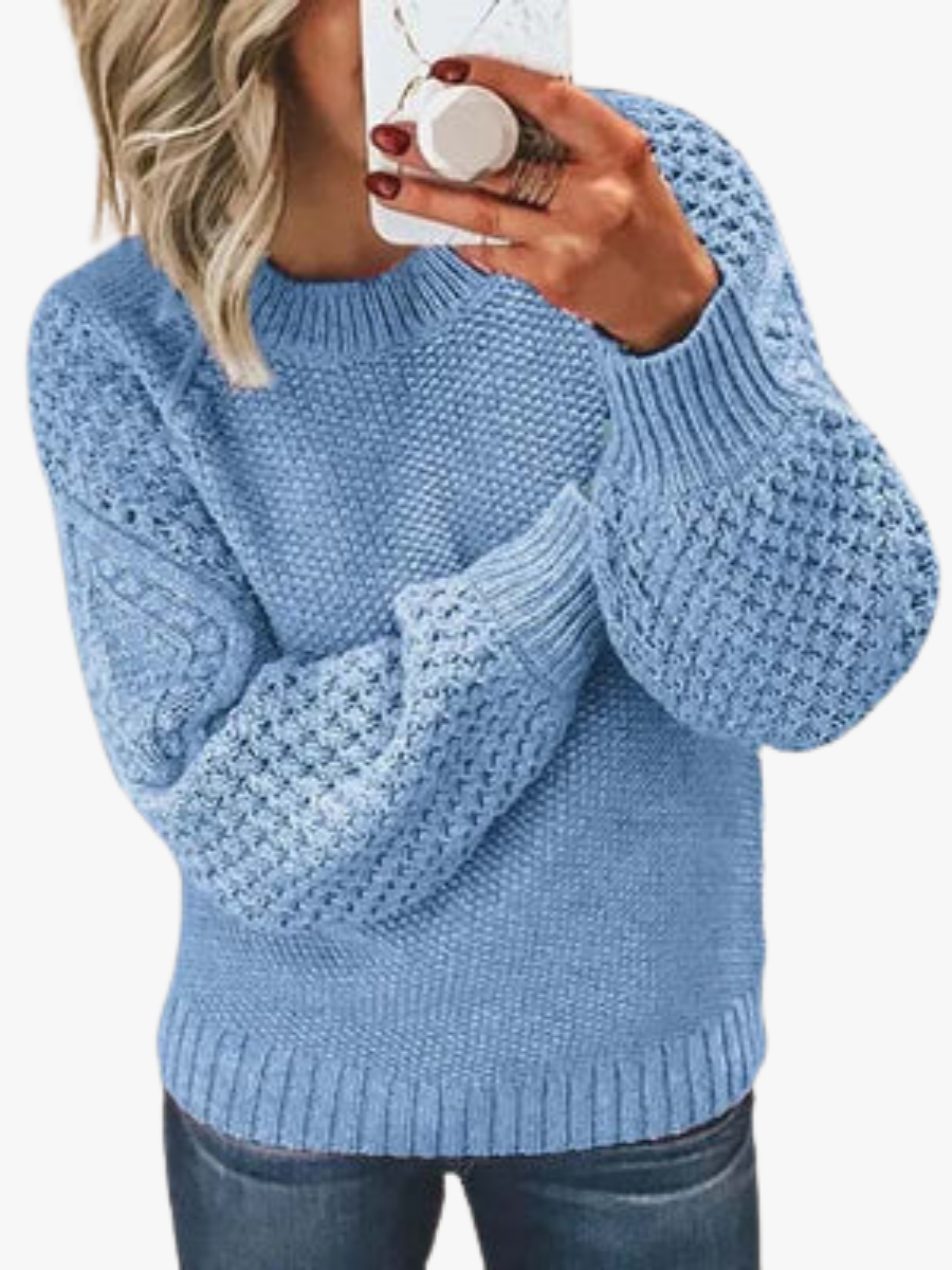 Pull femme en maille pour l'automne, coupe classique pour des tenues quotidiennes