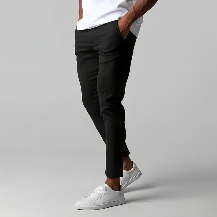 Men's slim-fit stretch cotton chino trousers for autumn